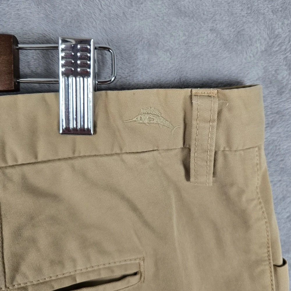Tommy Bahama Boracay Chino Pants Mens 42x34 Khaki Tan Pima Cotton Modal Straight